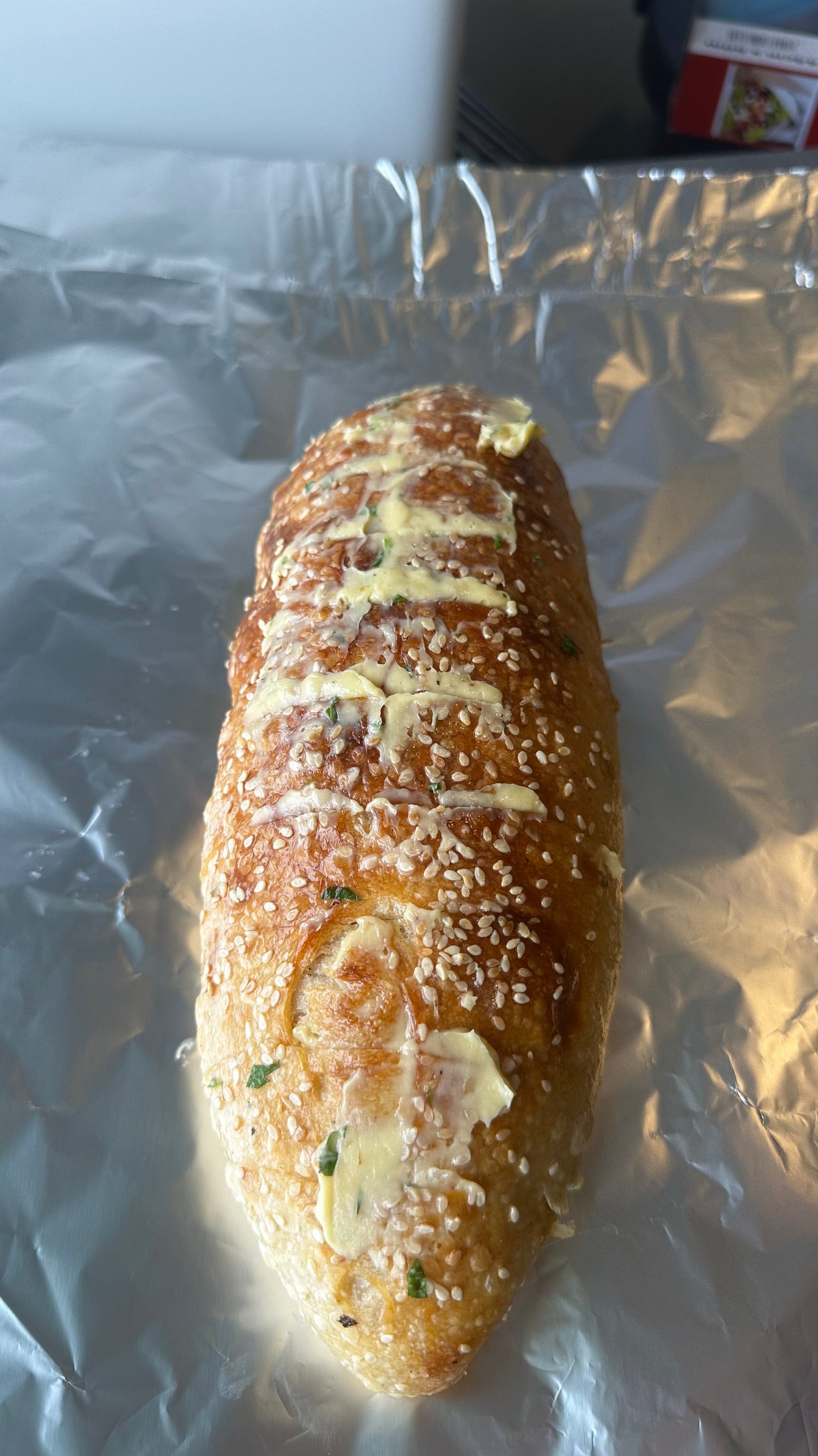 Sourdough roasted garlic bread