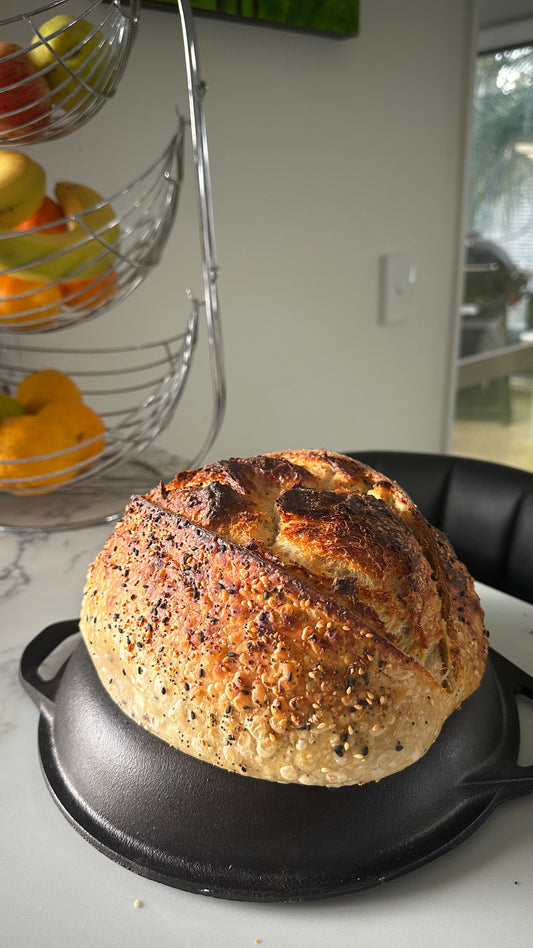 Everything bagel seasoning sourdough