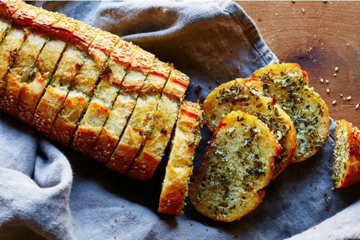 Sourdough roasted garlic bread