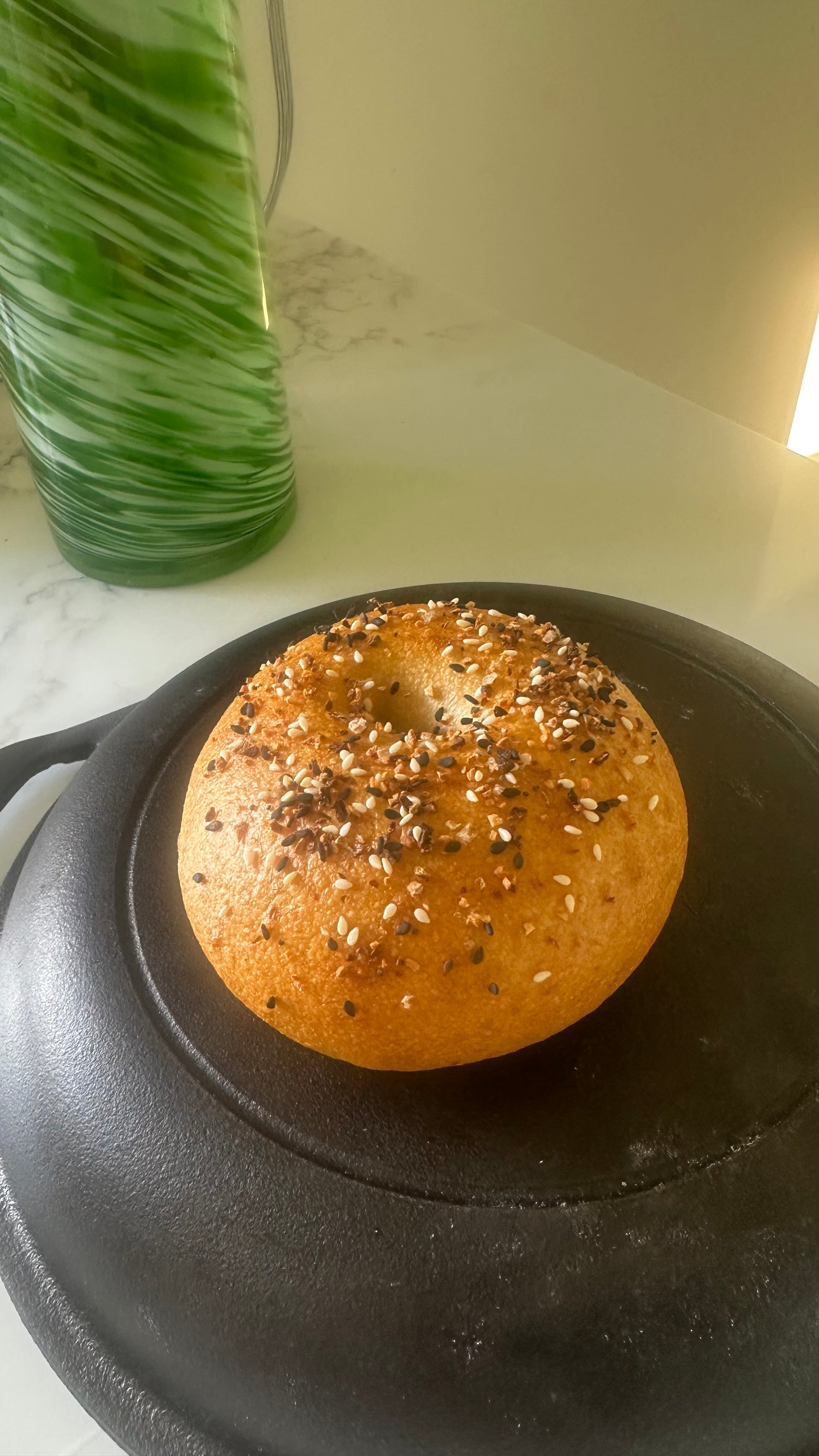 Everything bagel seasoning topping