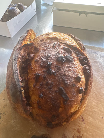 Pumpkin sourdough with cinnamon pecan swirl